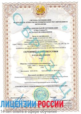 Образец сертификата соответствия Семенов Сертификат OHSAS 18001